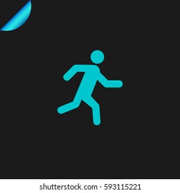 running man icon illustration isolated vector sign symbol