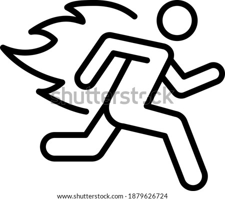 A running man icon, immediate icon concept, vector