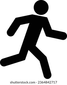 Running man icon isolated on white background . Runner icon . Vector illustration