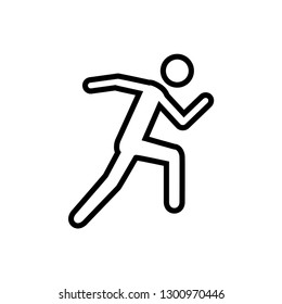 running man icon logo template