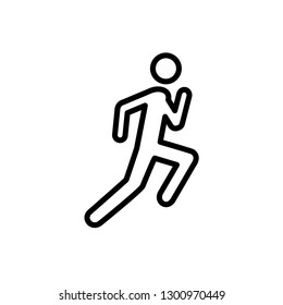 running man icon logo template