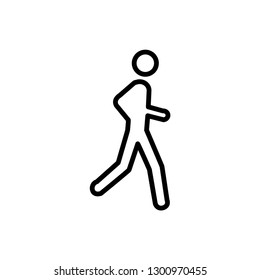 running man icon logo template
