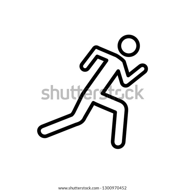 Running Man Icon Logo Template Stock Vector (Royalty Free) 1300970452