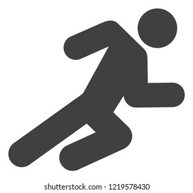 Running man icon on a white background. Isolated running man symbol with flat style.