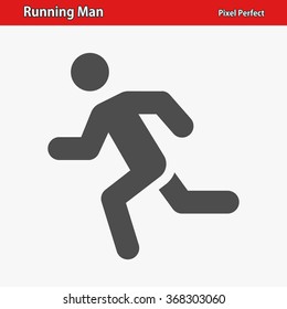 Running Man Icon. Professional, pixel perfect icons optimized for both large and small resolutions. EPS 8 format.