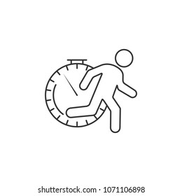 Running man icon. Simple element illustration. Running man symbol design template. Can be used for web and mobile on white background