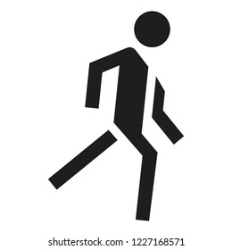 Running man icon. Simple illustration of running man vector icon for web design isolated on white background