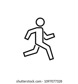 Running man icon. Simple symbol of run isolated on a white background. Vector