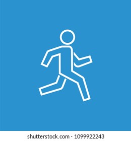 Running man icon. Simple symbol of run isolated on a white background. Vector
