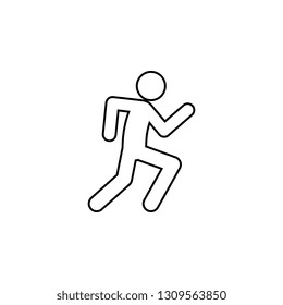 running Man icon. Simple thin line, outline vector of Ban icons for UI and UX, website or mobile application