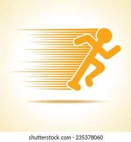 Running Man Icon Stock Vector