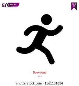 running man icon symbol vector illustration on white background