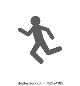 running man icon in trendy flat style isolated on white background. Symbol for your web site design, logo, app, UI. Vector illustration, EPS