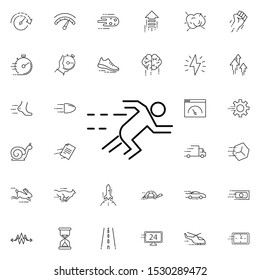 Running man icon. Universal set of speed for website design and development, app development