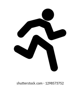 running man icon vector