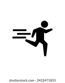 running man icon, vector best flat icon.