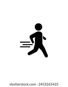 running man icon, vector best flat icon.