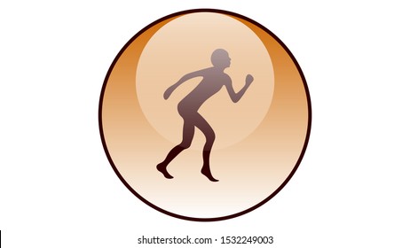 Running man icon vector design