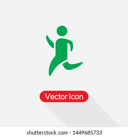 Running Man Icon Vector Illustration Eps10