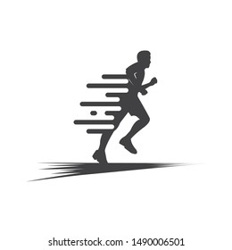 running man icon vector illustration design template