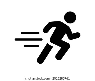 Running man icon vector illustration.