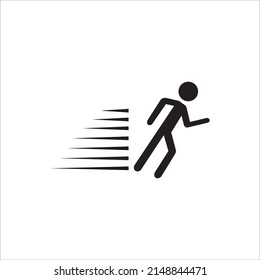 Running man icon vector illustration symbol