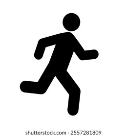 running man icon ,Vector Illustration