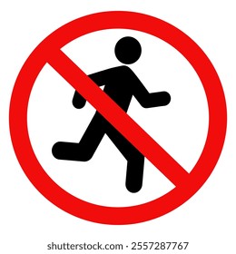 running man icon, Vector Illustration