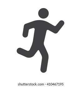 Running man icon Vector Illustration on the white background.