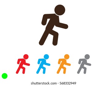 running, man icon, vector illustration eps10