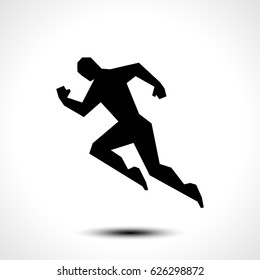 Running man icon. Vector illustration