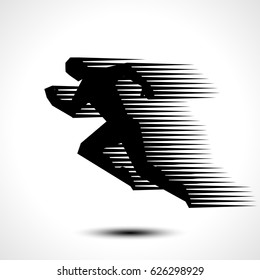 Running man icon. Vector illustration