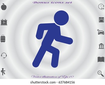 running, man icon, vector illustration eps10