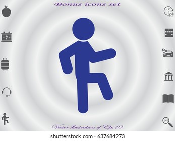 running, man icon, vector illustration eps10