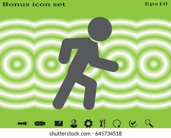 running, man icon, vector illustration eps10