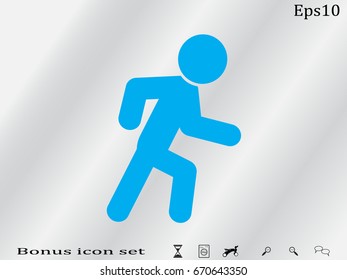 running, man icon, vector illustration eps10