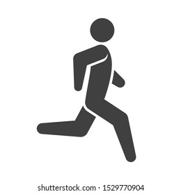 Running man icon. Vector on a white background.