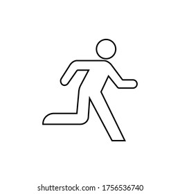 Running Man Icon Vector Silhouette On Stock Vector (Royalty Free ...