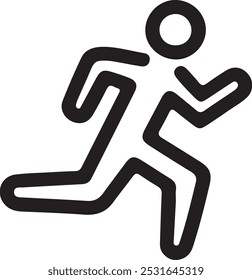 Running Man icon. Vector style is flat iconic symbol with rounded angles