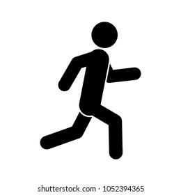 Running man icon.Vector illustration