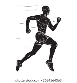 Running Man ilustración arte editable