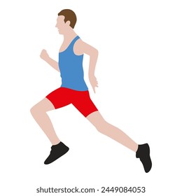 Running man illustration. Vector image