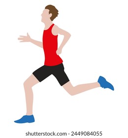 Running man illustration. Vector image