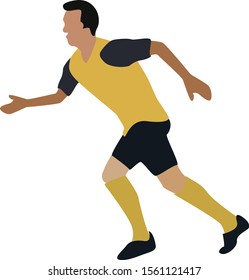 Running man, illustration, vector on white background.