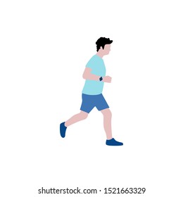 Running man landing page APP vector