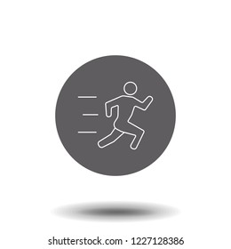 Running man line icon vector