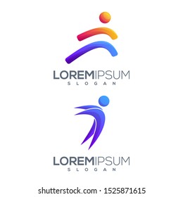 running man logo design bundle
