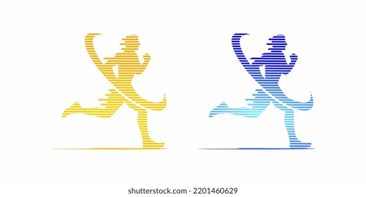 Running man logo design inspiration