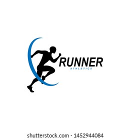 Running Man Logo Design Vector Symbol Stock Vector (Royalty Free ...