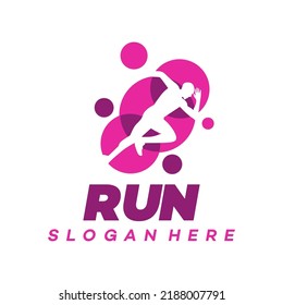 Running Man Logo Designs. Marathon Logo Template Running Club or Sports Club
